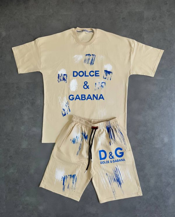ست تیشرت و شلوارک مردانه D&G
