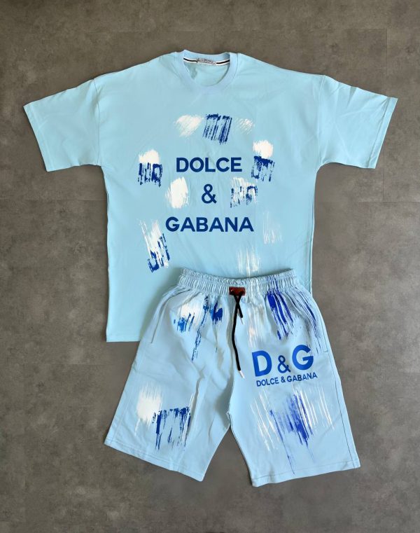 ست تیشرت و شلوارک مردانه D&G