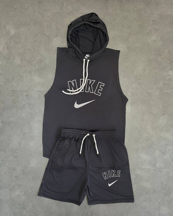 ست رکابی و شلوارک کلاه دار NIKE