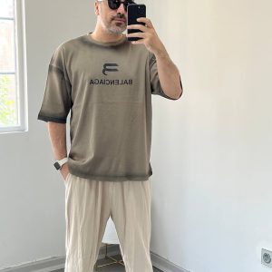 تیشرت پارچه بیسکویتی Balenciaga