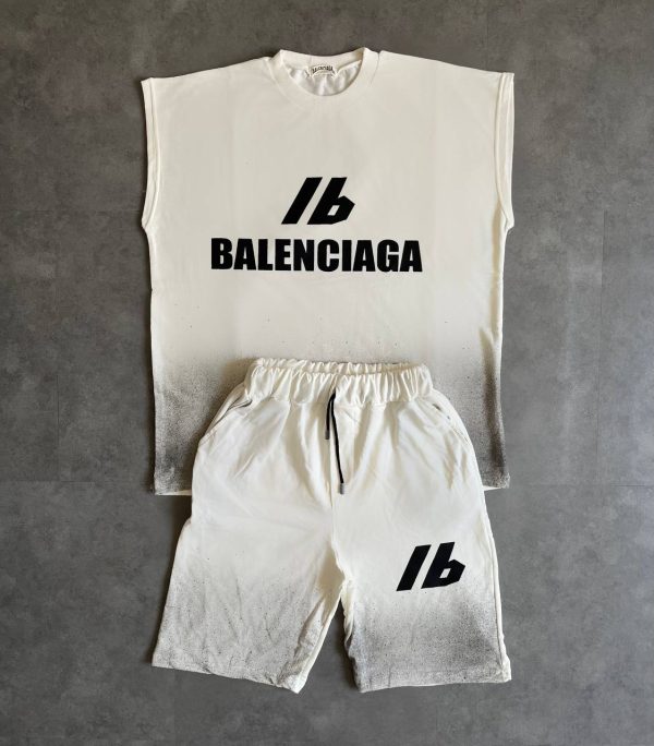 ست پنبه وست و شلوارک Balenciaga