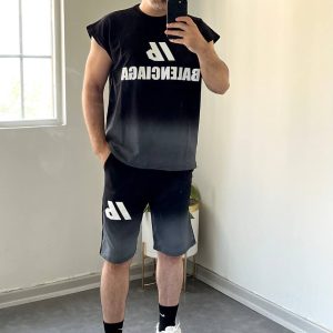 ست پنبه وست و شلوارک Balenciaga