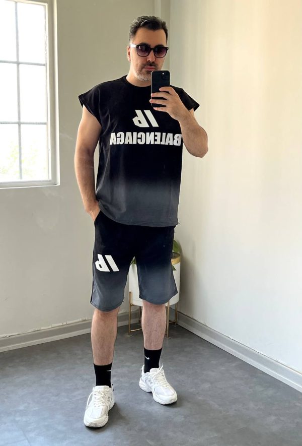 ست پنبه وست و شلوارک Balenciaga