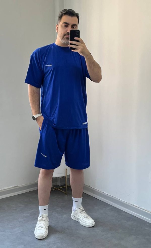 ست تیشرت و شلوارک سوزنی Nike
