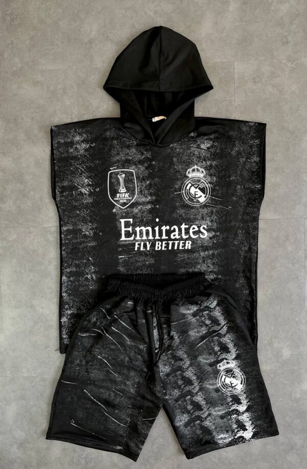ست وست کلاه دار و شلوارک Real Madrid