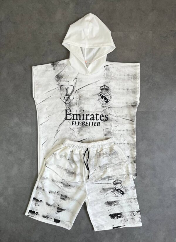 ست وست کلاه دار و شلوارک Real Madrid