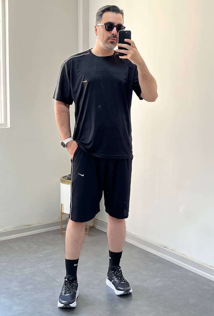 ست تیشرت و شلوارک تنفسی NIKE