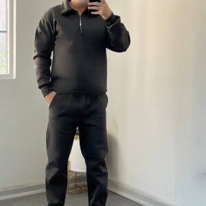 ست نیم زیپ و شلوار بیسیک