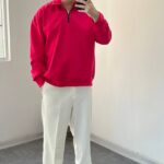 ست نیم زیپ پنبه سه نخ