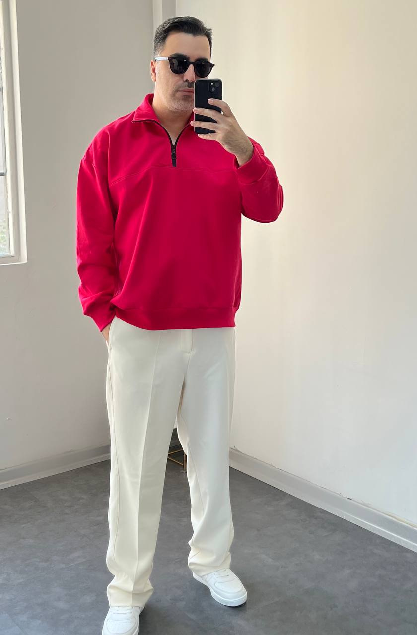 ست نیم زیپ پنبه سه نخ